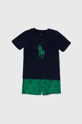 Polo Ralph Lauren piżama bawełniana dziecięca kolor zielony wzorzysta