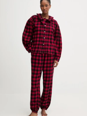 Polo Ralph Lauren piżama bawełniana kolor czerwony bawełniana 4P0703