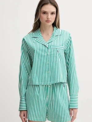 Polo Ralph Lauren piżama bawełniana kolor zielony bawełniana