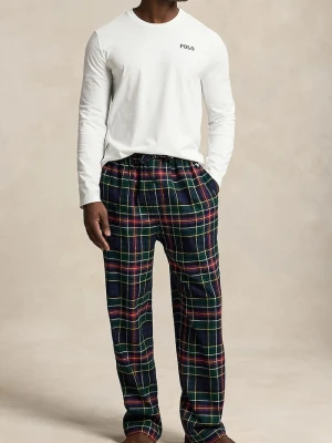 Polo Ralph Lauren piżama dwuczęściowa męska bawełniana biały