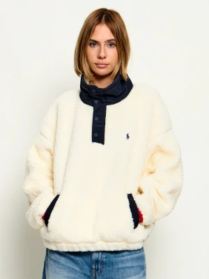 POLO RALPH LAUREN Polarowa bluza Bear | Loose fit kremowy