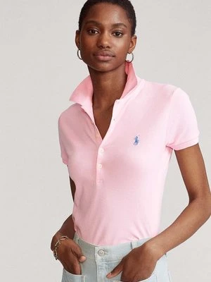 Polo Ralph Lauren polo 211870245013 damski kolor różowy z kołnierzykiem