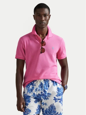 Polo Ralph Lauren Polo 710680784510 Różowy jasny Custom Slim Fit