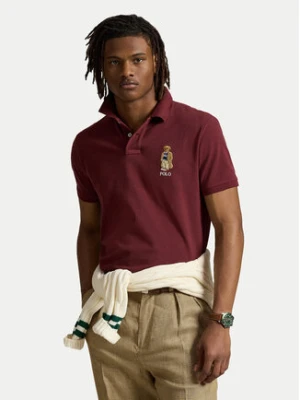 Polo Ralph Lauren Polo 710973159001 Bordowy Custom Slim Fit