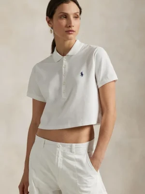 Polo Ralph Lauren polo bawełniane damski kolor biały 211965104