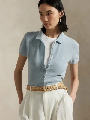 Polo Ralph Lauren polo bawełniane damski kolor niebieski 211965095