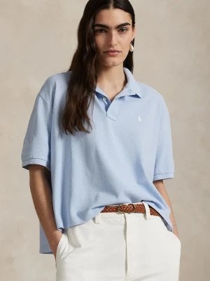 Polo Ralph Lauren polo bawełniane Wimbledon Collection damski kolor niebieski 211970411