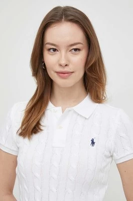 Polo Ralph Lauren polo bawełniane kolor biały