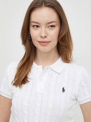 Polo Ralph Lauren polo bawełniane kolor biały