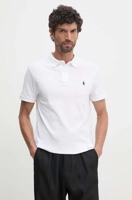 Polo Ralph Lauren polo bawełniane kolor biały melanżowy 710666998