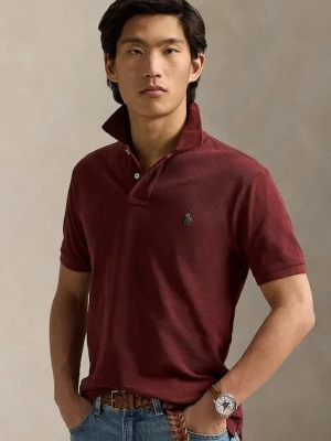 Polo Ralph Lauren polo bawełniane kolor bordowy gładki 710536856