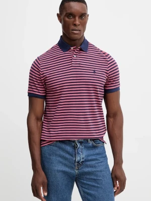Polo Ralph Lauren polo bawełniane kolor bordowy wzorzysty 710956682