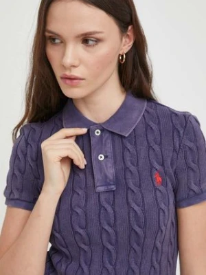 Polo Ralph Lauren polo bawełniane kolor granatowy