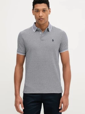 Polo Ralph Lauren polo bawełniane kolor granatowy gładki 710963495