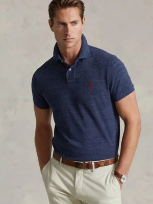 Polo Ralph Lauren polo bawełniane kolor granatowy melanżowy 710666998