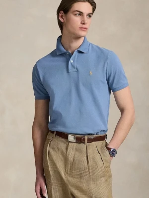 Polo Ralph Lauren polo bawełniane kolor niebieski gładki 710680784