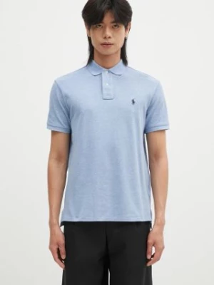 Polo Ralph Lauren polo bawełniane kolor niebieski melanżowy 710666998