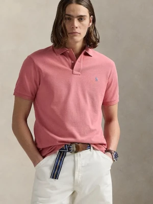 Polo Ralph Lauren polo bawełniane kolor różowy gładki 710536856