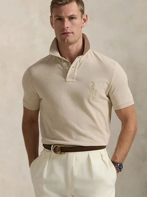 Polo Ralph Lauren polo bawełniane kolor szary gładki 710938137