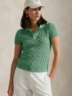 Polo Ralph Lauren polo bawełniane kolor zielony 211943010