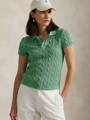 Polo Ralph Lauren polo bawełniane kolor zielony 211943010