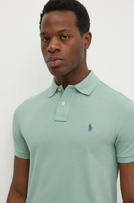 Polo Ralph Lauren polo bawełniane kolor zielony gładki 710536856