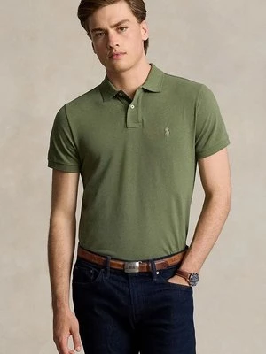 Polo Ralph Lauren polo bawełniane kolor zielony gładki 710536856