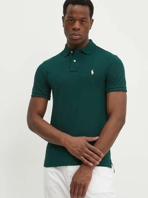 Polo Ralph Lauren polo bawełniane kolor zielony gładki 710536856