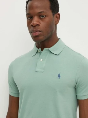 Polo Ralph Lauren polo bawełniane kolor zielony gładki 710536856