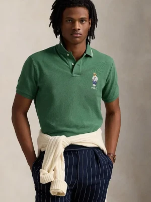 Polo Ralph Lauren polo bawełniane kolor zielony gładki 710963817