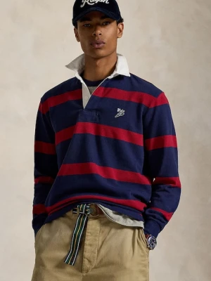Polo Ralph Lauren polo bawełniane Lsrugbym2 Long Sleeve kolor granatowy wzorzysty 710972673
