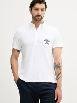 Polo Ralph Lauren polo bawełniane męski kolor biały gładki 710971068