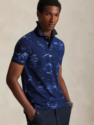 Polo Ralph Lauren polo bawełniane męski kolor czarny wzorzysty 710P04012