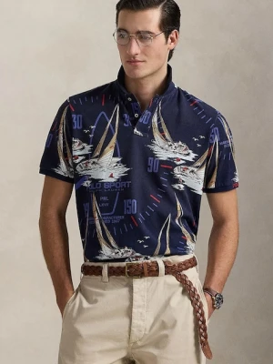 Polo Ralph Lauren polo bawełniane męski kolor granatowy wzorzysty 710971785