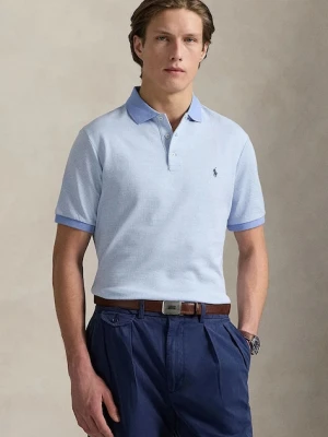 Polo Ralph Lauren polo bawełniane męski kolor niebieski gładki 710974270
