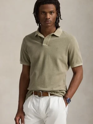 Polo Ralph Lauren polo bawełniane męski kolor zielony gładki 710969626