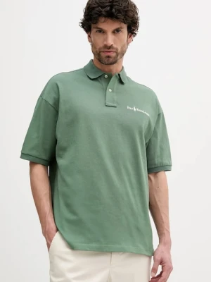 Polo Ralph Lauren polo bawełniane męski kolor zielony gładki 710972615