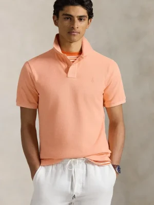 Polo Ralph Lauren polo bawełniane męski kolor żółty gładki 710969626