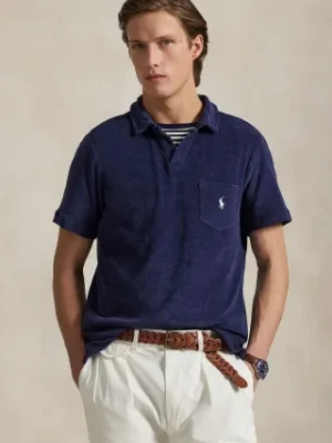 Polo Ralph Lauren polo bawełniane Polo Shirt męska kolor granatowy gładki 710945245