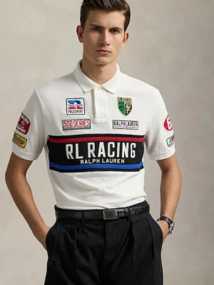 Polo Ralph Lauren polo bawełniane Sskcclsm1 Short Sleeve męski kolor biały z aplikacją 710972334