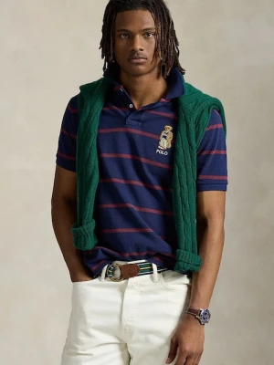 Polo Ralph Lauren polo bawełniane Sskccmslm24 Short Sleeve męski kolor granatowy wzorzysty 710971839