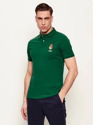 POLO RALPH LAUREN Polo | Custom slim fit butelkowa zieleń