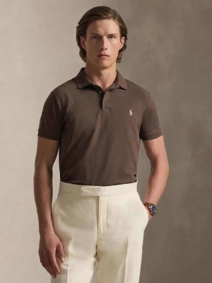 POLO RALPH LAUREN Polo | Custom slim fit | stretch mesh brązowy