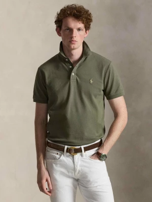 POLO RALPH LAUREN Polo | Custom slim fit | stretch mesh oliwkowy