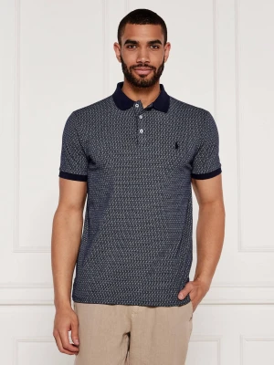 POLO RALPH LAUREN Polo | Custom slim fit | stretch mesh granatowy