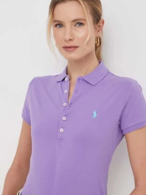 Polo Ralph Lauren polo damski kolor fioletowy