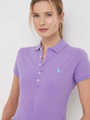 Polo Ralph Lauren polo damski kolor fioletowy