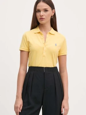 Polo Ralph Lauren polo damski kolor żółty