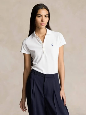 POLO RALPH LAUREN Polo Julie | Slim Fit | pique biały