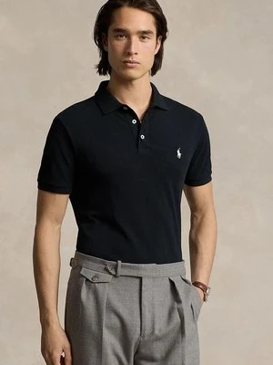 Polo Ralph Lauren polo męski kolor czarny gładki 710941439